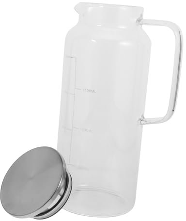Garneck Cold Kettle Glass Pitcher Large Capacity Water Jug for Drinking Lid Tea Pitcher for Fridge