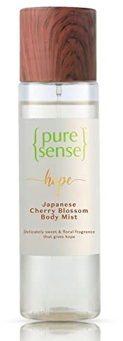 Pure.Sense Hope Japanese Cherry Blossom Body Mist Long Lasting Fragrance Women's Perfume | Instant Mood Lifter | Cruelty Free | 150 ml