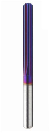 Hartmetall-CNC-Maschinenreibahle, Durchmesser 2–5 mm, HRC68-beschichtete Reibahle mit gerader Nut, H7-gehärteter Stahl, 4-Flöten-Reibahle, 1 Stück(3x60x100mm)