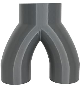 DRUCKKRAFT 2-Wege Abzweig Rohr DN100 - DN75 | Abzweigstück | Y-Verteiler | Absauganlage | Rohrverbinder | Schlauchverbinder | Lüftung | PETG (DN100 auf 2-Fach DN75)