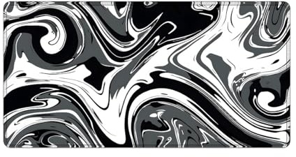 artslion Mouse Mat Large Mouse Pad 40x80cm Non-Slip Base Smooth Surface – Extended Desk Mat Grey and White Designs Gaming Mouse pad