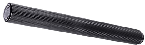 Garneck Film Adhésif en Fibre de Carbone 4d pour Voiture, Rouleau Pvc Noir, Découpe Facile sans Résidu, Décoration Auto Personnalisée