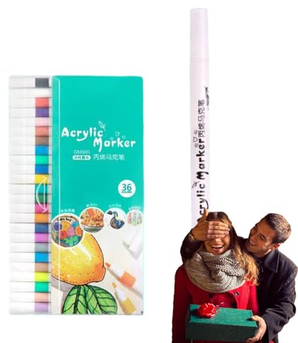 Kit de coloración de vidrio - juego de marcadores acrílicos, bolígrafos de pintura artesanal | Herramientas de tinta de pigmento de secado rápido, marcadores de dibujo impermeables, suministros de art