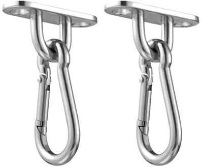 Eawfgtuw Ensemble de crochets de plafond et de montage mural, crochet d'ancrage en acier inoxydable pour balançoire de yoga, kit de suspension pour hamac, support de sangle de suspension, anneau de