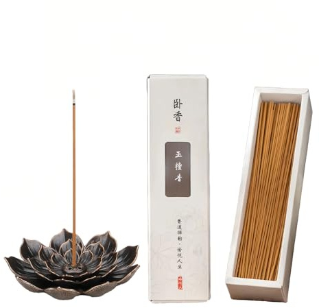 Varillas de incienso de sándalo natural, 400 varillas, fragancia natural de larga duración para el hogar, oficina, sala de yoga, sala de té, templo, regalo