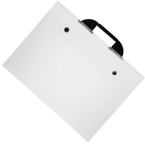 GMGQJST Kunstmappe A3 wasserdichte Album-Clip-Portfolio-Tasche Handheld-Ordner for Dateien Gemälde Professionelle Künstlerbedarf(Transparent)
