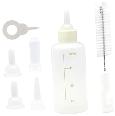 LOLIPPYY Kleines Haustier aufzuchtflaschen Gesundem Flexiblem für Welpen Kätzchen und Kaninchen Einfaches Füttern und Sanfte Nahrungsaufnahme zur Vorbeugung von Durchfall