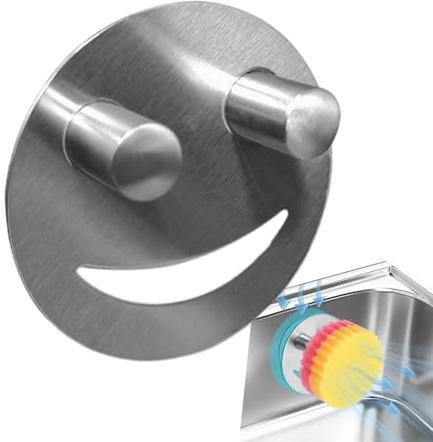 Kitchen Sink Sponge Holder | Stainless Steel No Drilling Suction Cup Kitchen Sink Sponge Holder - For Cleaning Cloths, Scrubbers, Scouring Pads, Home, Apartments