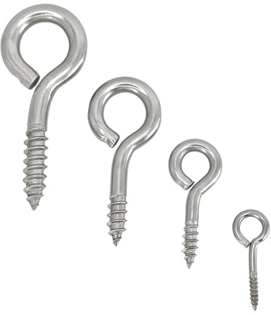 Ösenschraube Schraubhaken Augenschraube Ringschraube Ø 3-6 Edelstahl A2 | Holzgewinde, Ø 3 | 3.5 | 4 | 4.5 | 5 | 6, rostfrei