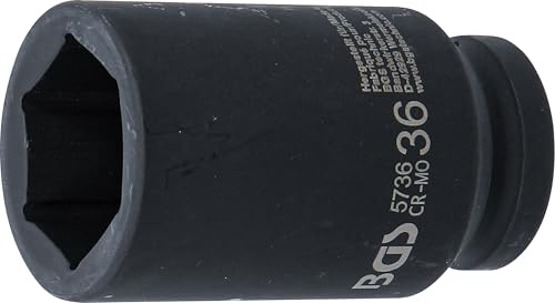 BGS 5736 | Douille à choc, six pans, longue | 20 mm (3/4) | 36 mm
