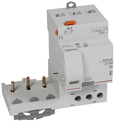 Bloc différentiel adaptable DX3 3P 400V~ - 63A - typeF 300mA - pour disj 1 module/pôle