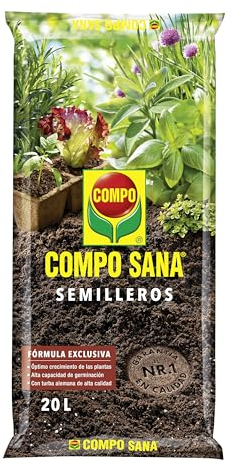 COMPO SANA Semilleros, Con fórmula exclusiva para un óptimo crecimiento de las plantas, 20L