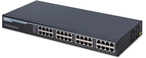 DIGITUS 16 Port Gigabit PoE+ Injektor 1 Gbps 16-Port Power over Ethernet