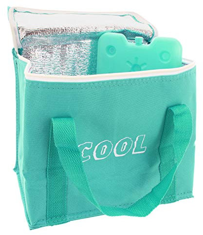 MIK funshopping 7,5L Kühltasche mit Kühlakku, Thermotasche Cooler Bag Lunchtasche Picknicktasche isoliert, faltbar, für Lebensmitteltransport (Grün)