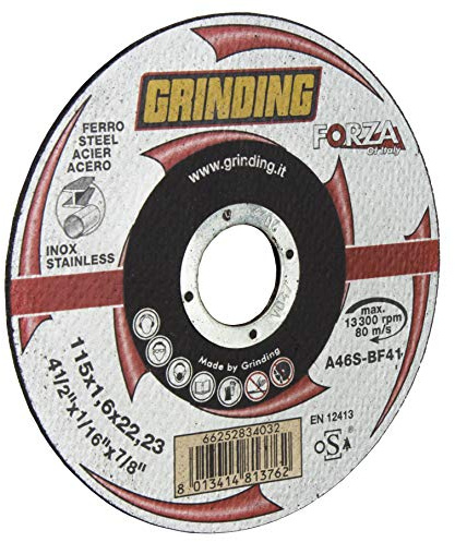 50 PZ Di GRINDING FORZA DISCO PIANO X FERRO 115X1,6
