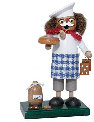 exclusiv-holzkunst Min.-Räuchermann Bäcker mit Sack