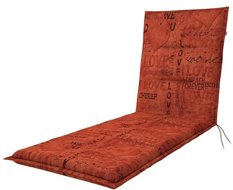 Doppler / Rollliege Spot/Gartenliege Auflage/Rollliege/ca. 195 x 60 x 5 cm/Orange Love