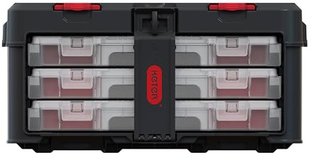 Keter Stack & Roll 253380 Werkzeugaufbewahrungs-Set, robust, 3 Stück
