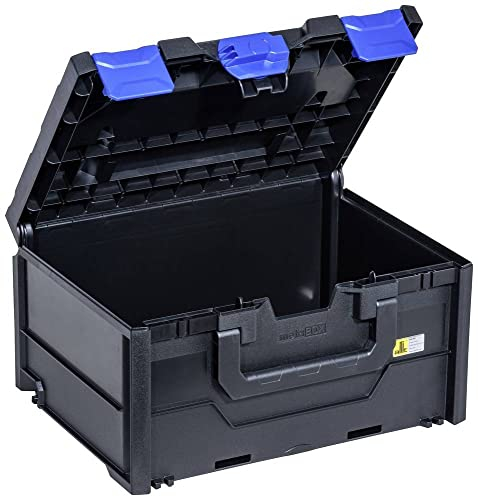 Allit | Transport- und Aufbewahrungsbox | schwarz/blau | ABS | Außen-LxBxH 396 x 296 x 215 mm