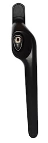 ERA Maxim Offset Locking Window Handle Right Hand Black | PVC Windows Handle Replacement | Black Button Black Windows Handle with Key…