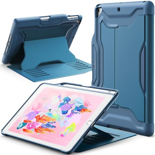 JETech Hülle für iPad 6./5. Gen 9,7 (2018/2017), Blaugrün