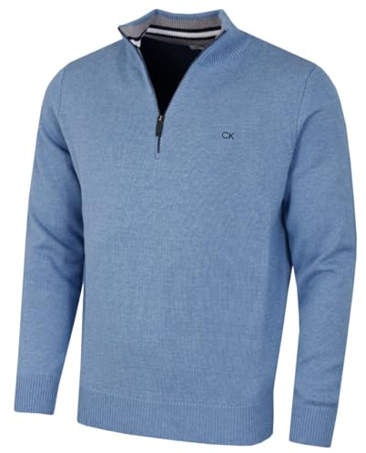 Calvin Klein Herren 2026 Knit 1/2 Zip Golf CK Top Baumwolle Pullover
