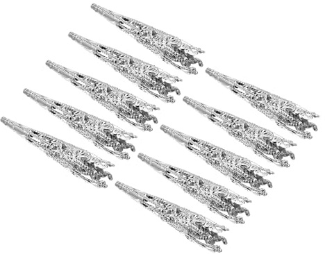 PATIKIL 41mm Corsage Decorative Holder, 12 Pcs Brooch Pin Vase Pocket Boutonnieres Holder for Wedding Party DIY Crafts, Silver Tone