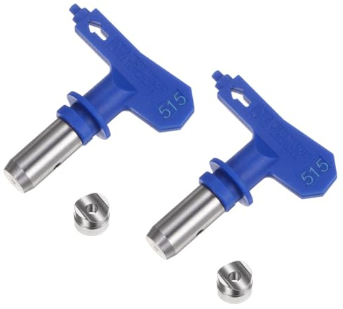 sourcing map 2 Stück umkehrbare Spritzdüsen für Airless-Spritzgerät 515 Farbspritzdüsen Spritzgerät Teile für Haus, Garten, Gebäude, Zäune, Blau