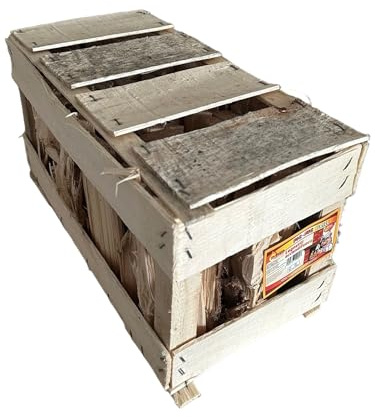 Legnetti accendifuoco 100% legno di abete confezione 16 dm3 endifuoco Combustione pulita e duratura per il tuo camino o stufa | Potere Calorifico < 5,25KWh/Kg (Cassetta, 1)