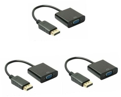 OSALADI Adaptador De Vídeo A USB 1080p (3 Unidades) Sin Adaptador Externo para Múltiples Pantallas Color Negro