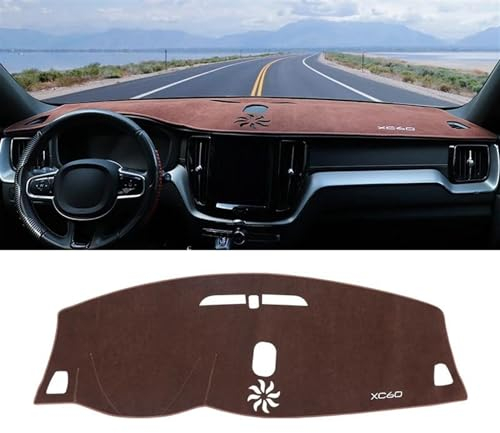 Car Interior Accessories Für Volvo XC60 2018 2019 2020 2021 2022 2023 Auto-Armaturenbrett-Abdeckung, Vermeidung Von Licht, Sonnenschutz, Anti-UV-Teppiche, Matten Centre Console Dashboard Cover (Color