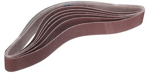 QUARKZMAN 6pz Nastri Abrasivi Alluminio Ossidato Grana 60, 2 x 42 Anelli Nastri Abrasivi Carta Vetrata Metallo Lucidato per Levigatrice Nastro Disco