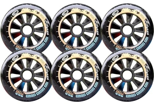 NBTRXWAFR Inline-Skate-Räder, 90 Mm, 100 Mm, 110 Mm, 85 A, Schwarz, Blau, Rot, Rollschuh-Räder Für Den Ersatz Von Rollrädern, 8Er-Pack,Schwarz,110mm