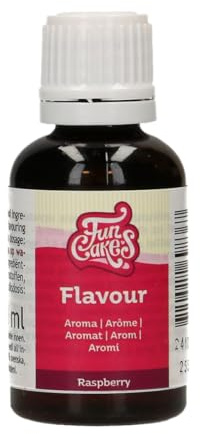 Funcakes Flavours Raspberry, Frambuesa Aromas Alimentarios - Aroma Intenso, Sin Alcohol, Aroma Alimenticio para Toppings, Batidos, Helados y Salsas, Halal - 30 ml