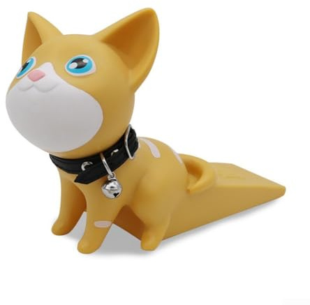 Türstopper, Auffälliger Katzen-Türstopper, drehbarer Kopf, Türstopper Boden Selbstklebend Türhalter Tür Stopper ohne Bohren Türpuffer Wandschutz Türfeststeller für Schlafzimmer und Badezimmer (D)
