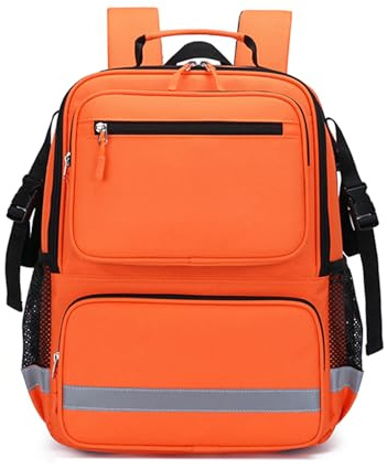 Bolsa de primeros auxilios Mochila médica vacía,Mochila Trauma con Reflectante,Kits de Emergencia Médica para Viajes al Aire Libre Camping, naranja