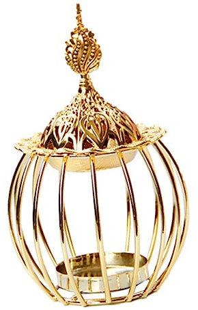 RORPOIR Metall Weihrauchbehälter Goldener Turm Eisen Kunst Für Deckdekoration Als Kerzenhalter Schreibtischdeko Und Geschenk Für Schlafzimmer Wohnzimmer Büro