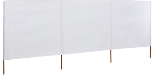 ShGaxin 3-teiliges Windschutzgewebe, Zaun Sichtschutz, Sichtschutz Garten, Windschutz, Gartensichtschutz, Bauzaun Sichtschutz, Terassen Sichtschutz, 400 x 120 cm Weiß