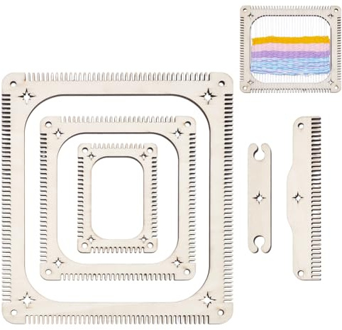 NBEADS 5 Pcs Weaving Loom Kit, Rectangle Weaving Loom Kit with Comb and Tools for Beginners and Weaving Enthusiasts