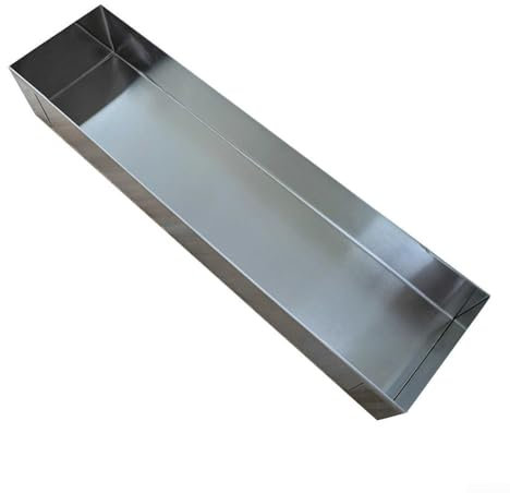 Besshepplo Tiramisú rectangular de acero inoxidable para molde con tapa desmontable, bandeja versátil para hornear para postres, fácil de limpiar, tamaño compacto (40 × 10 × 6 cm no extraíble)