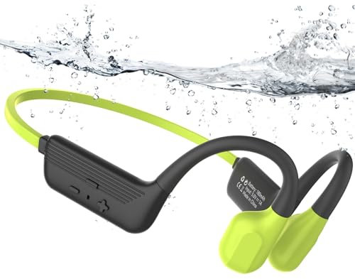 MONODEAL Cuffie Subacquee per Piscina IP68 Impermeabile Cuffie Conduzione Ossea Bluetooth 5.4 Auricolari MP3 Subacqueo 32G Cuffie Sport per Nuoto, Surf, Corsa