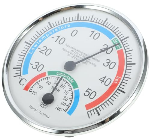 Didiseaon Thermomètre-hygromètre Blanc en Abs pour Intérieur et Jardin, Mesure Précise Température L'humidité, pour Maison et Jardin