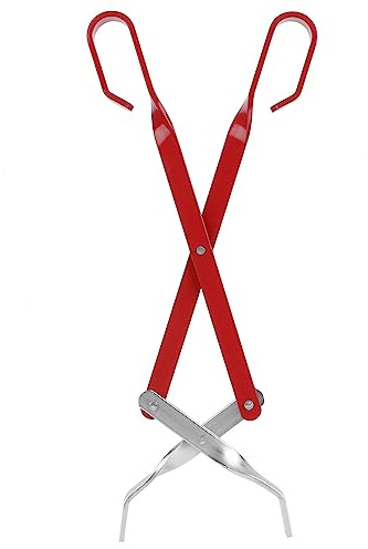Pinze lunghe per grigliare, 15,3 pollici cucina professionale e pinze per esterni da barbecue utensile per griglie per bistecca per campeggio per campeggio hamburger e salsiccia
