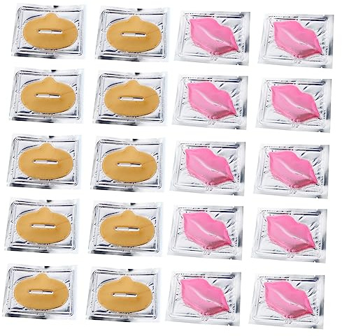 ARTSEWPLY 20piezas Mascarilla Labial De Gel Para Nutrir Exfoliar y Reparar Labios Secos Almohadillas De Colágeno Para Cuidado Labial y Suavizar Labios