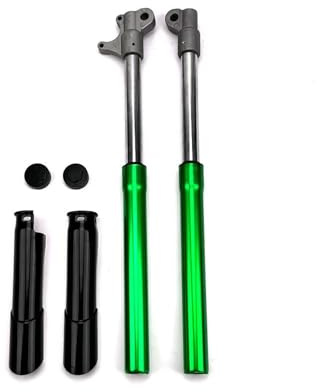 Amortissement Suspension Amortisseur Inversé Pour Fourche Avant De Moto, 535 Mm, Pour Petit Apollo Mini Moto, Tout-terrain, Dirt Pit Bike, 1 Paire, Avec Couvercle(Green)