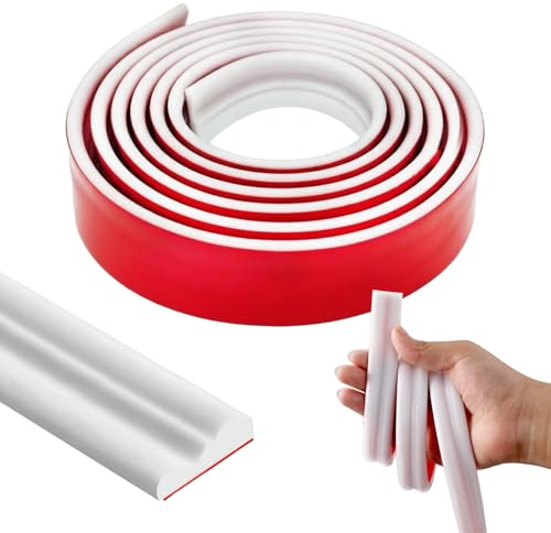 Peel and Stick Wall Moulding Panels, 6mx2.2cm Wall Panelling Kits Dado Rail Self Adhesive Flexible Moulding Trim for TV Mirror Frame Home DIY Decoration
