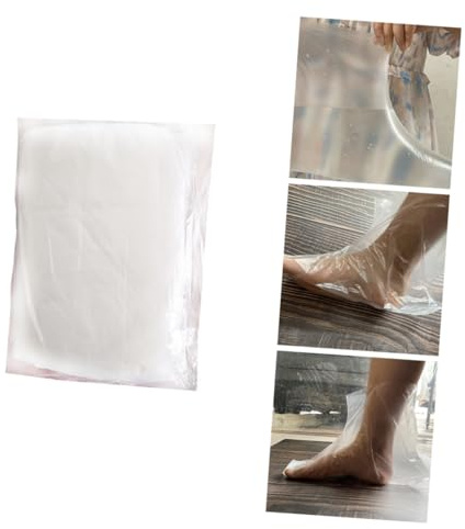 MAGICLULU 100 Stück Einweg Fußüberzüge aus Atmungsaktivem Pe Material und Sichere Fußabdeckung für Spa und Zuhause Rutschfest und Hautfreundlich