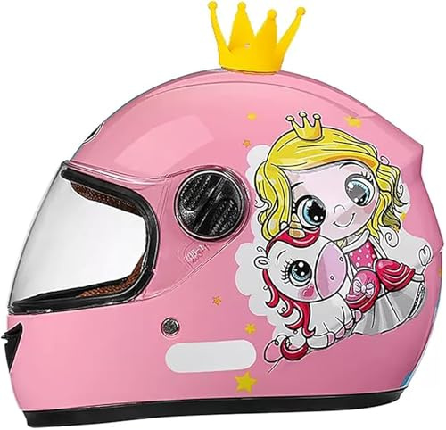 Casco Integral Infantil Para Niños Y Niñas, Ideal Para Motocicleta, Bicicleta, Patinete Eléctrico, Cruiser, Ciclomotor Y Kart. Tallas De 3 A 12 Años. G,48-55cm