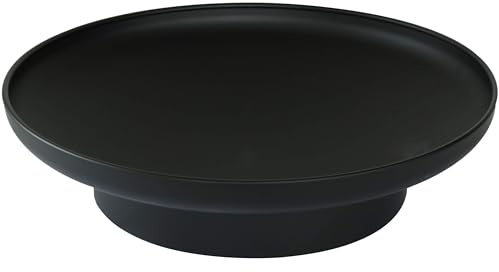 Feuerschale Ø 59 x 14 cm auf Sockel feuerfest lackiertes Eisen schwarz