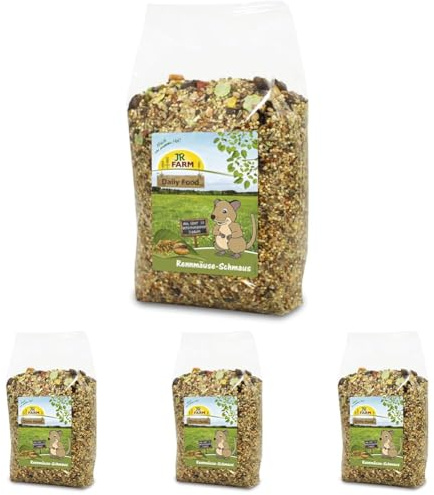 JR FARM Rennmäuse-Schmaus 600 g (Packung mit 4)